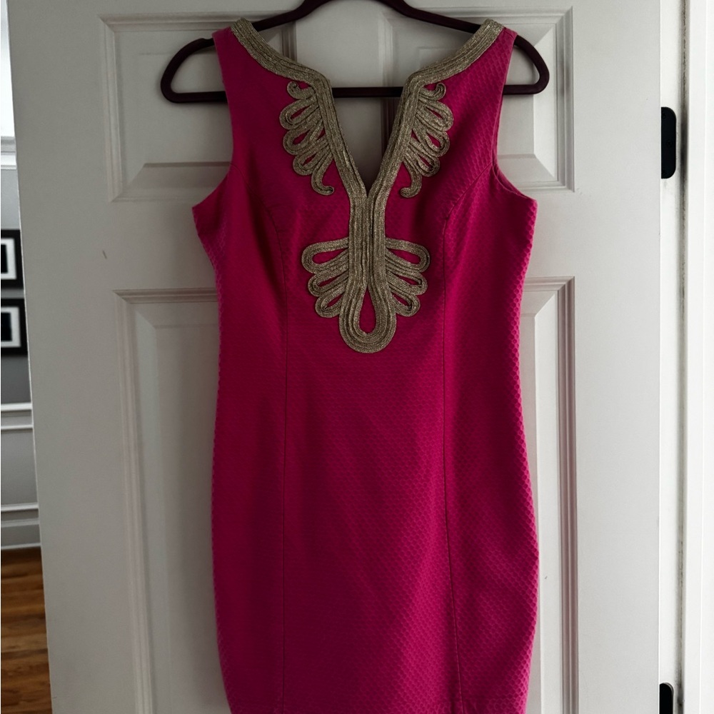 Lilly Pulitzer Pink Embellished Sheath Mini Dress